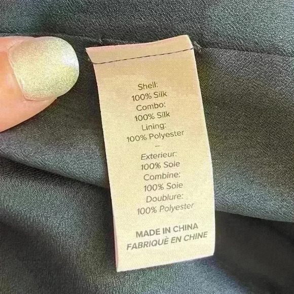 CINQ A SEPT 100% SILK ELOIZIA DRESS NAVY BLUE SIZE 8 - Picture 11 of 12